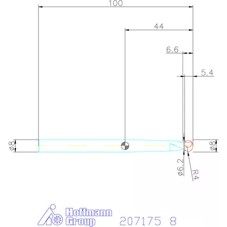 Garant VHM gömbvégű maró 220° 8 mm