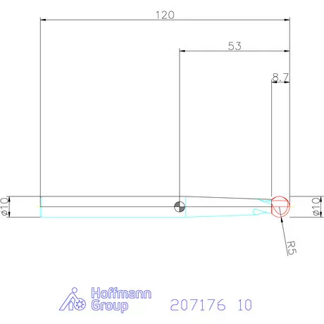 Garant Tömör keményfém gömbvégű maró 260° 10 mm