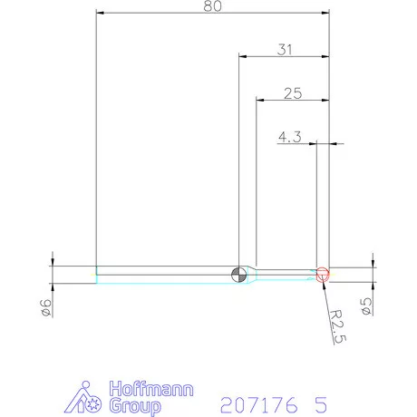 Garant Tömör keményfém gömbvégű maró 260° 5 mm
