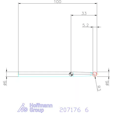 Garant Tömör keményfém gömbvégű maró 260° 6 mm
