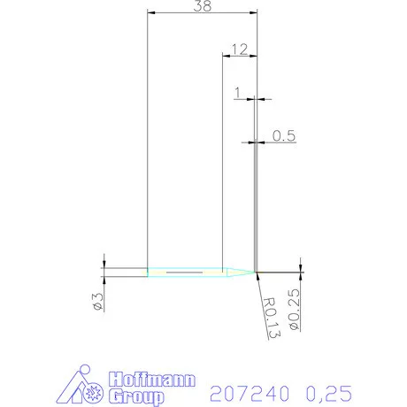 Garant VHM teljes rádiuszmaró HPC 0,25 mm