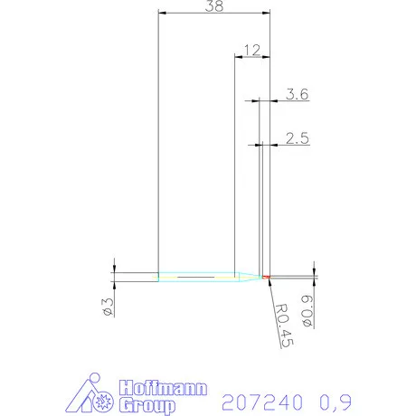 Garant VHM teljes rádiuszmaró HPC 0,9 mm