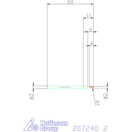 Garant VHM teljes rádiuszmaró HPC 2 mm