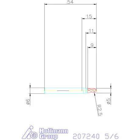 Garant VHM teljes rádiuszmaró HPC 5/6 mm