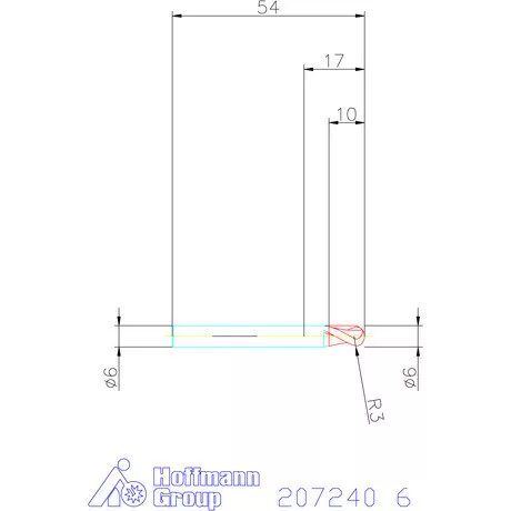 Garant VHM teljes rádiuszmaró HPC 6 mm