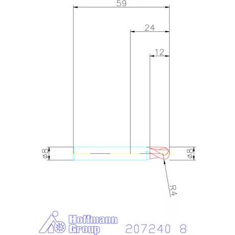 Garant VHM teljes rádiuszmaró HPC 8 mm