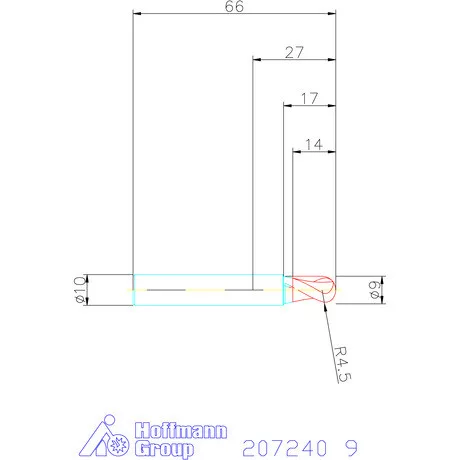 Garant VHM teljes rádiuszmaró HPC 9 mm