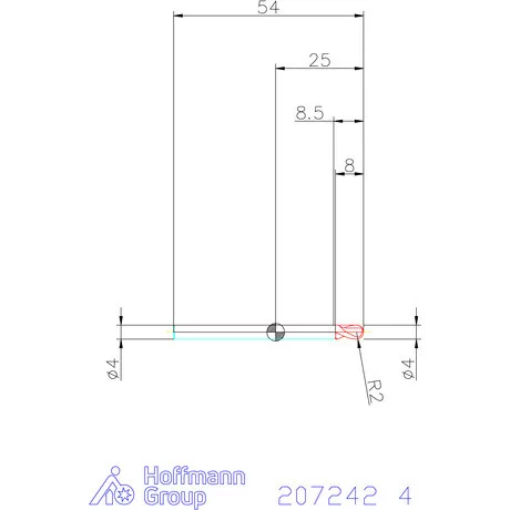 Garant Garant Master Steel VHM teljes rádiuszmaró HPC 4 mm