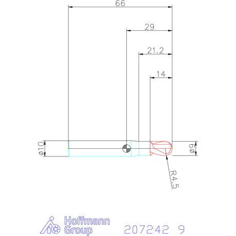 Garant Garant Master Steel VHM teljes rádiuszmaró HPC 9 mm