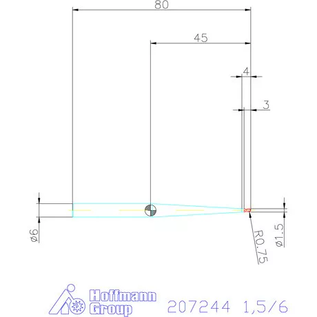 Garant Garant Master Steel VHM teljes rádiuszmaró HPC 1,5/6 mm