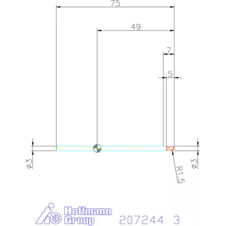 Garant Garant Master Steel VHM teljes rádiuszmaró HPC 3 mm