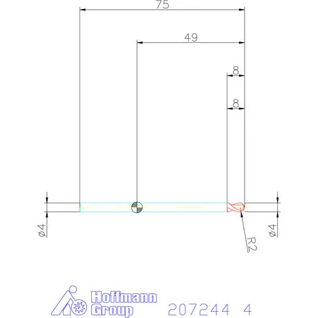 Garant Garant Master Steel VHM teljes rádiuszmaró HPC 4 mm