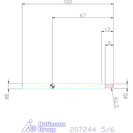 Garant Garant Master Steel VHM teljes rádiuszmaró HPC 5/6 mm