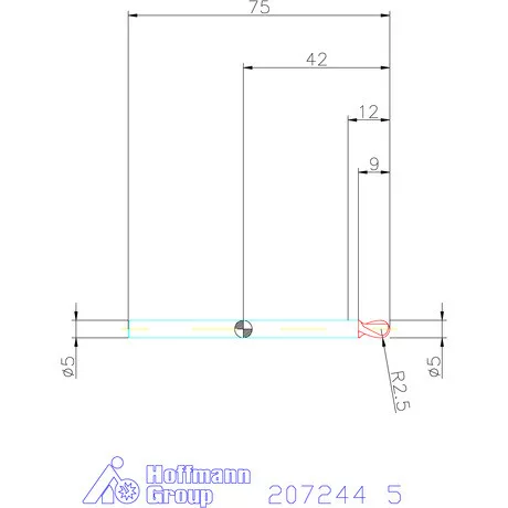 Garant Garant Master Steel VHM teljes rádiuszmaró HPC 5 mm