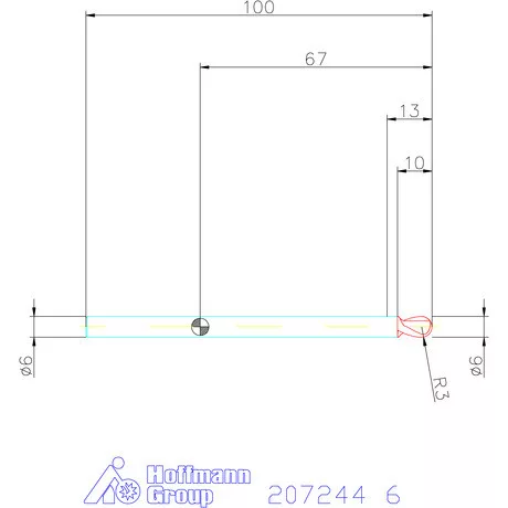 Garant Garant Master Steel VHM teljes rádiuszmaró HPC 6 mm