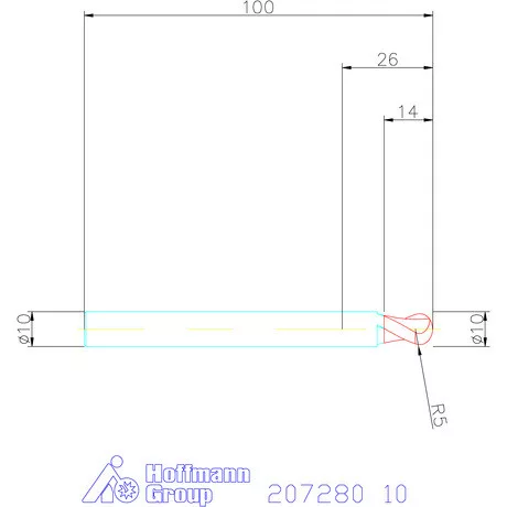 Garant VHM teljes rádiuszmaró HPC 10 mm