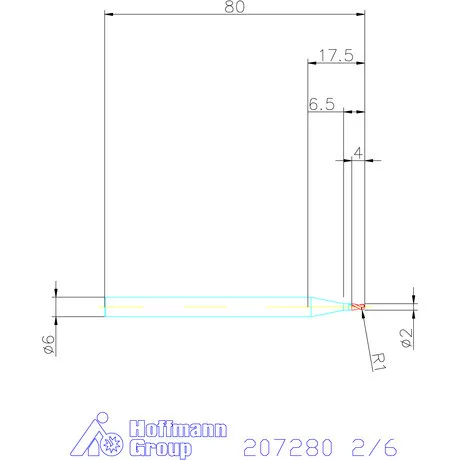 Garant VHM teljes rádiuszmaró HPC 2/6 mm