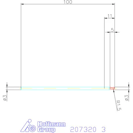Garant VHM teljes rádiuszmaró HPC 3 mm