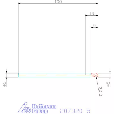 Garant VHM teljes rádiuszmaró HPC 5 mm