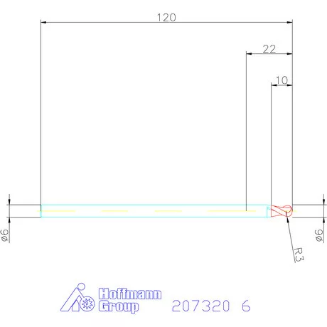 Garant VHM teljes rádiuszmaró HPC 6 mm