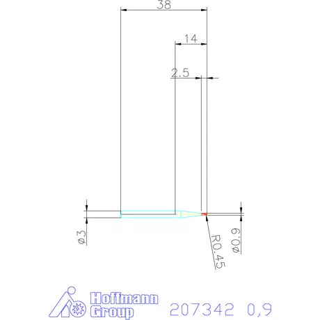 Garant Garant Diabolo VHM teljes rádiuszmaró HPC 0,9 mm