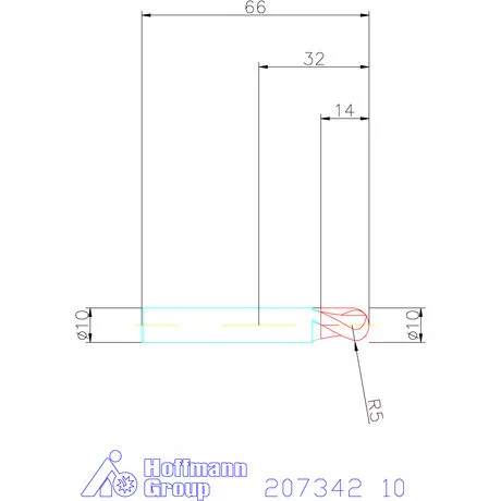 Garant Garant Diabolo VHM teljes rádiuszmaró HPC 10 mm