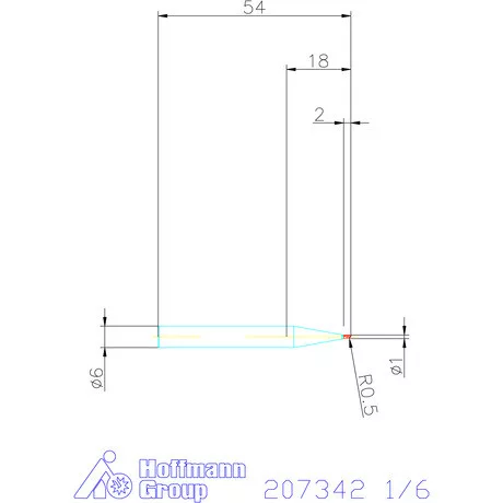 Garant Garant Diabolo VHM teljes rádiuszmaró HPC 1/6 mm