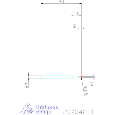 Garant Garant Diabolo VHM teljes rádiuszmaró HPC 1 mm
