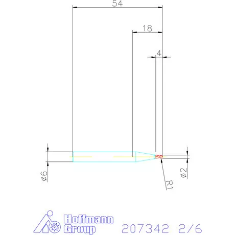 Garant Garant Diabolo VHM teljes rádiuszmaró HPC 2/6 mm