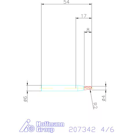 Garant Garant Diabolo VHM teljes rádiuszmaró HPC 4/6 mm