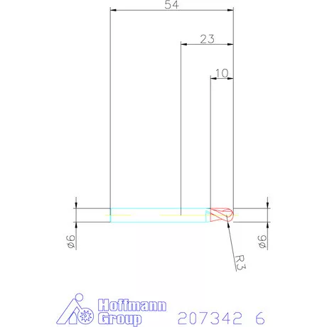 Garant Garant Diabolo VHM teljes rádiuszmaró HPC 6 mm