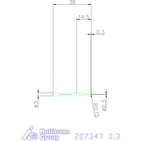 Garant Garant Diabolo VHM nagy pontosságú teljes rádiuszmaró HPC 0,3 mm