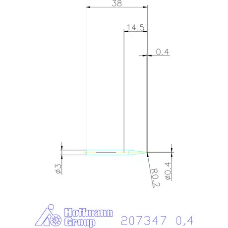 Garant Garant Diabolo VHM nagy pontosságú teljes rádiuszmaró HPC 0,4 mm