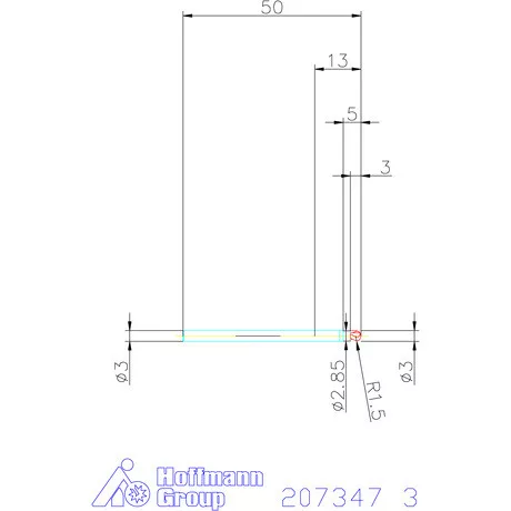 Garant Garant Diabolo VHM nagy pontosságú teljes rádiuszmaró HPC 3 mm