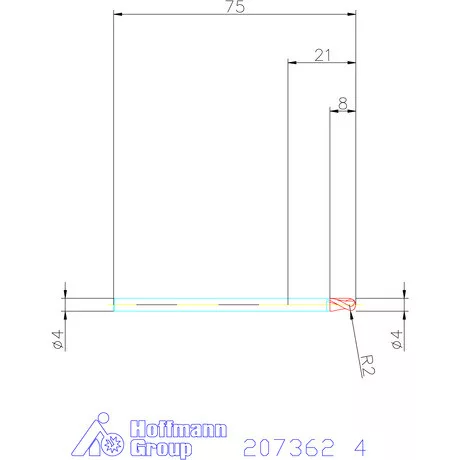 Garant Garant Diabolo VHM teljes rádiuszmaró HPC 4 mm