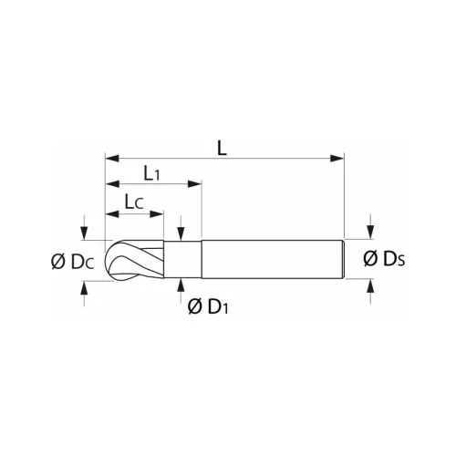 Garant Garant Diabolo VHM teljes rádiuszmaró HPC 5/6 mm