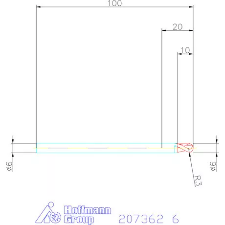 Garant Garant Diabolo VHM teljes rádiuszmaró HPC 6 mm