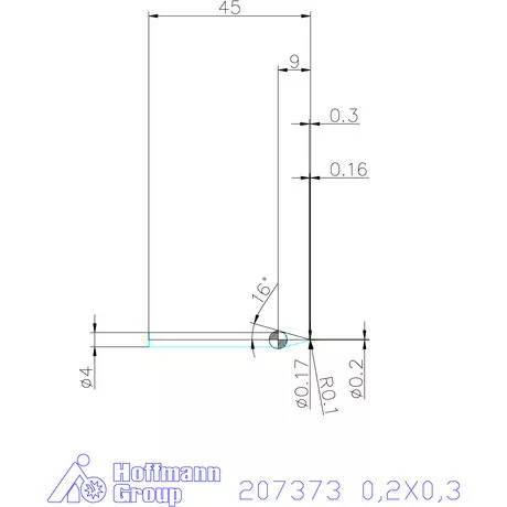 Garant Garant Diabolo VHM rádiusz másolómaró 0,2X0,3 mm