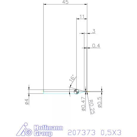 Garant Garant Diabolo VHM rádiusz másolómaró 0,5X3 mm