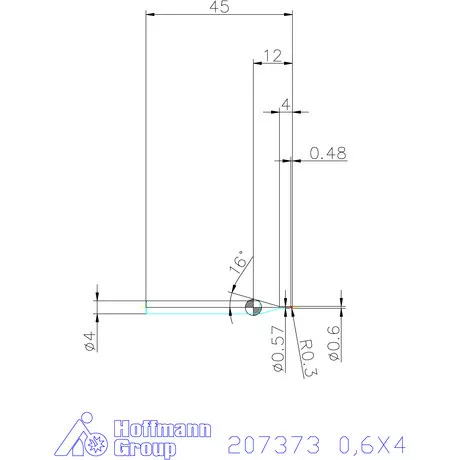 Garant Garant Diabolo VHM rádiusz másolómaró 0,6X4 mm