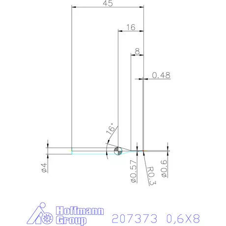 Garant Garant Diabolo VHM rádiusz másolómaró 0,6X8 mm