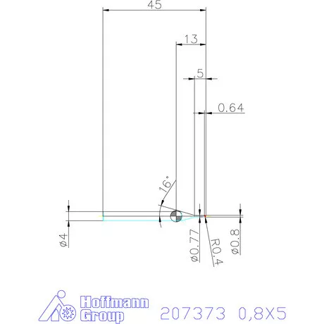 Garant Garant Diabolo VHM rádiusz másolómaró 0,8X5 mm