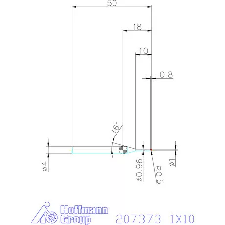 Garant Garant Diabolo VHM rádiusz másolómaró 1X10 mm