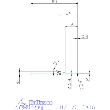 Garant Garant Diabolo VHM rádiusz másolómaró 1X16 mm
