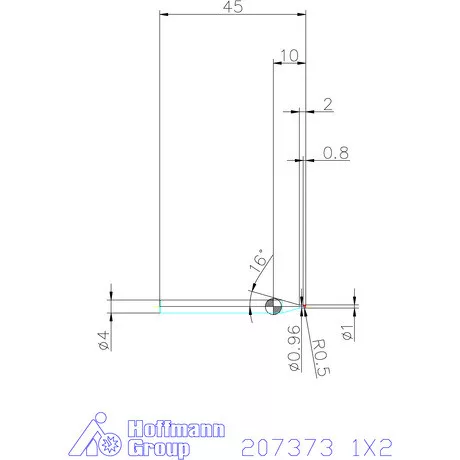 Garant Garant Diabolo VHM rádiusz másolómaró 1X2 mm