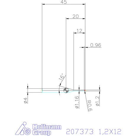 Garant Garant Diabolo VHM rádiusz másolómaró 1,2X12 mm