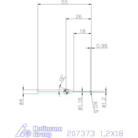 Garant Garant Diabolo VHM rádiusz másolómaró 1,2X18 mm