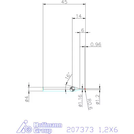 Garant Garant Diabolo VHM rádiusz másolómaró 1,2X6 mm