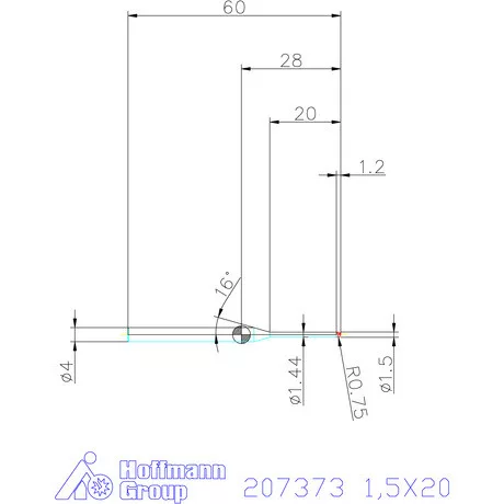 Garant Garant Diabolo VHM rádiusz másolómaró 1,5X20 mm