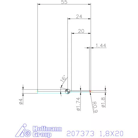Garant Garant Diabolo VHM rádiusz másolómaró 1,8X20 mm